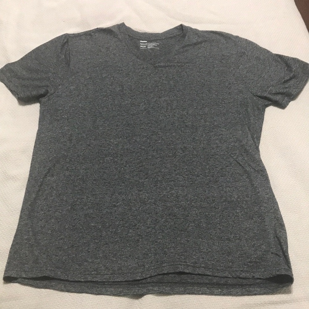 Public Opinion heather grey V neck